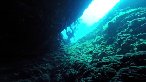Scuba diving under cave | wow Amazing