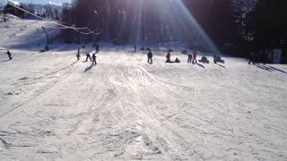 Tried To Record My Daughter Skiing But The Little Guy In The Lower Left Stole The Show