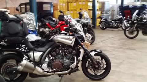 Picking up bikes from the bonded customs warehouse in Felixtowe