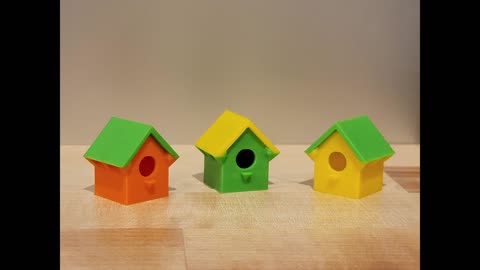 3D printed birdhouse game marker for Wingspan