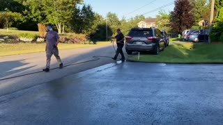 Professional Asphalt Spray Sealing: “The Mismatched Patch One” Top Coats Pavement Maintenance