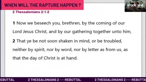 When Will the Rapture Happen. Rebuttal