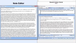 Research Library Tutorial 07: Notes