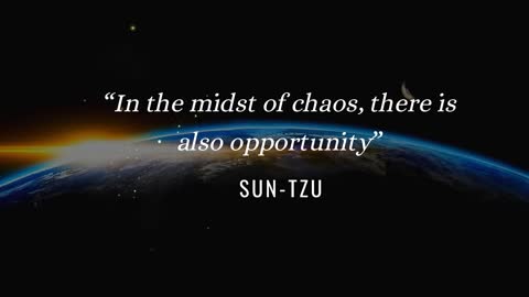 Look for opportunity where there is chaos!