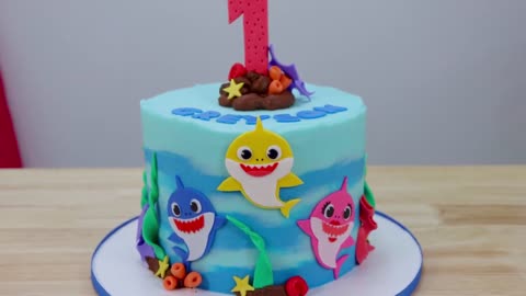 Baby Shark Birthday Cake Making Tutorial