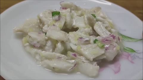 Filipino Kilawing Dilis dish(Anchovies ceviche)