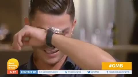 Cristiano Ronaldo in tears after watching father's video