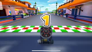 Mario Kart Tour - Clearing Baby Luigi Cup Challenge Break Item Boxes Gameplay