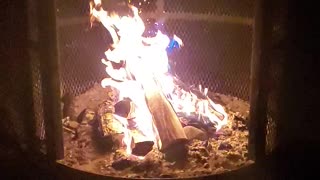 Wood fire slow motion