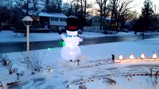 Frosty the Snowman comes ALIVE on my front lawn