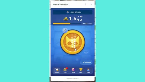 new mining mini app bot telegram memetown