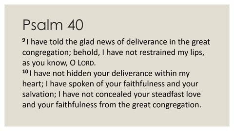 Daily Devotion Psalm 40