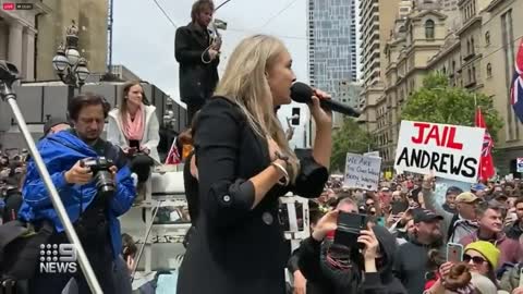 Large crowds pack Melbourne CBD in pandemic law protest Coronavirus 9 News Australia