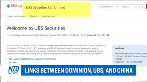 Dominion voting machines are in fact financially tied to Communist China (CCP)