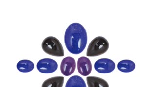 Natural agate Lapis lazuli purplr shell purple blue black oval pear 10*14mm 7*10mm