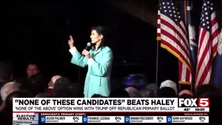 Nikki Haley Gets Humiliated After Losing Primary To The "None Of The Above" Option