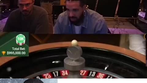 DRAKE WINS $17 MILLION PLAYING ROULETTE