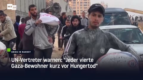 UN-Vertreter warnen: "Jeder vierte Gaza-Bewohner kurz vor Hungertod"