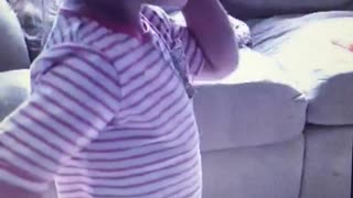 Little girl calls cousins to tell them how mean they are.