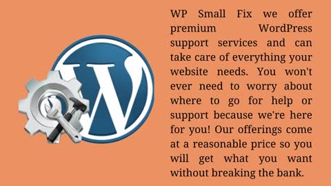 WordPress Support Services from WP Small Fix