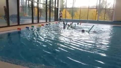 A swimming lesson.