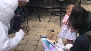 Toddler Unsure About The Easter Bunny