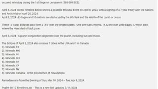 Judgement United States - April 8, 2024 - Jonah 3:4 states Ninevah will be judged after 40 days!