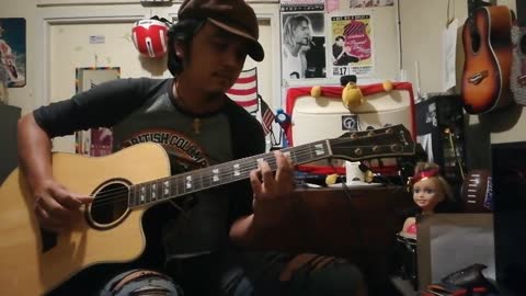 Music covers: Johnny Tenders guitar cover of Lionel Richie " Stuck on You".