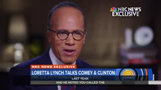 Lester Holt asks Loretta Lynch about calling Hillary probe a 'matter'