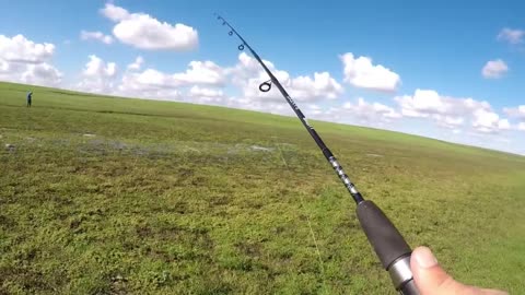 Fishing with artificial worm
