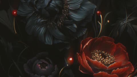 Dark Flowers | Gothic Flowers | Gothic Art | Digital Art | AI Art #darkflora