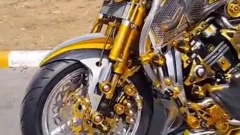 Golden Motor Cycle