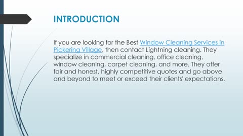 Best Window Cleaning Services in Pickering Village