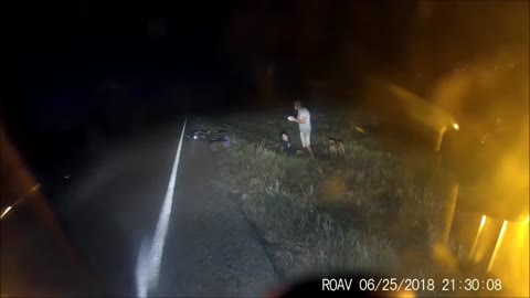 Kid in Dark Clothes Causes Nighttime Crash