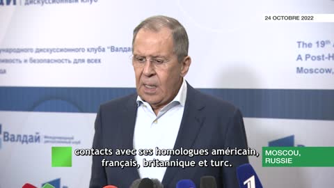 Sergueï Lavrov:. Menace d’utilisation d’une «bombe sale» : les informations russes sont «fiables»