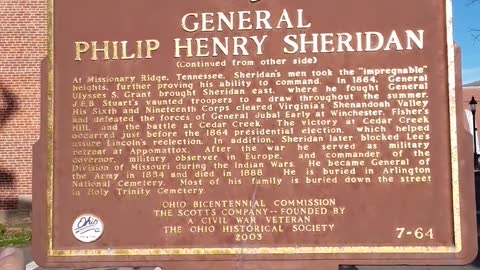 General Philip Henry Sheridan 1831 to 1888 Somerset, Ohio 10/28/21