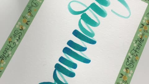 January Hand Lettering Demo with Markers