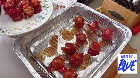 Smoked Bacon-Wrapped Glazed Donut Holes