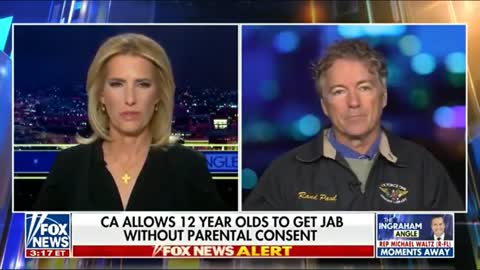 Banned Rand Paul Laura Ingraham Interview - I believe it is Medical Malpractice to force these shots