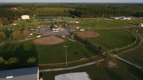 Baseball field in the afternoon