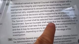 DAVID WEISS APPOINTMENT AS SPECIAL COUNSEL IS ILLEGAL