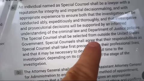 DAVID WEISS APPOINTMENT AS SPECIAL COUNSEL IS ILLEGAL