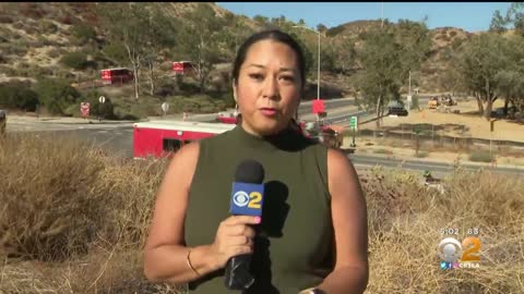 LAFD crews contain 10-acre brush fire in Chatsworth