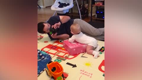 What Happens when Baby Play With Daddy - WE LAUGH
