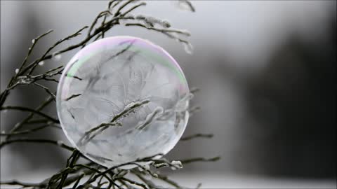 Watch soap bubbles freeze in real time