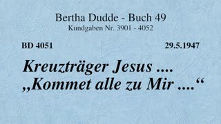 BD 4051 - KREUZTRÄGER JESUS .... "KOMMET ALLE ZU MIR ...."