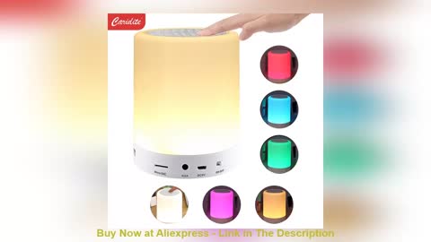 ✨ Portable Smart Wireless Bluetooth Speaker Player Touch Pat Light Colorful Led Night Light Bedside