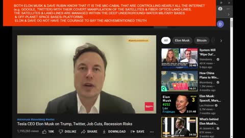 #ElonMuskMurder ELON MUSK IS THREATENED WITH MURDER BY THE CABAL