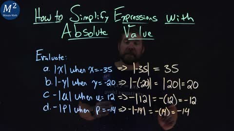 How to Simplify Expressions with Absolute Value | Part 2 of 5 | Minute Math