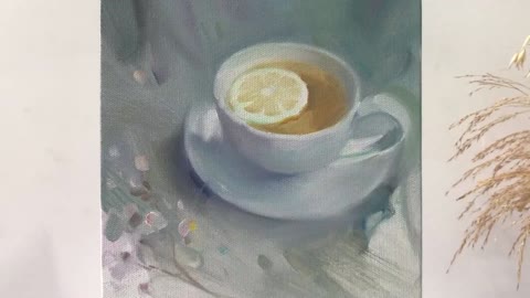 Afternoon tea in the picture: lemon tea
